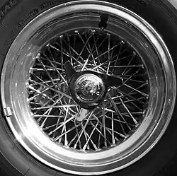Early 1960s Borrani wire wheel with knock-off hub
