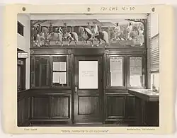 Fiesta Procession in Old California (1938) mural by Clay Spohn, in the post office in Montebello, California, now destroyed