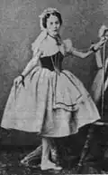 Anna Prikhounova [ru] as Lise in Jules Perrot's production, Saint Petersburg, circa 1865