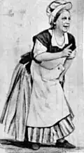 Vasily Geltser [ru] as the Widow Simone in Jules Perrot's production, Saint Petersburg, circa 1865