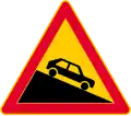 Steep hill downwards (formerly used )
