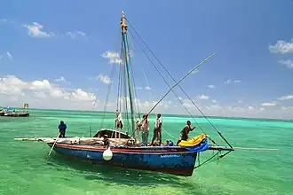 Fishing off the coast of Ambergris Caye