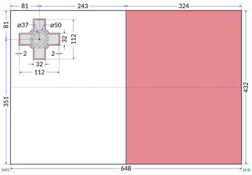 Maltese flag construction sheet