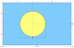 Construction sheet of the flag of Palau