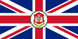 Flag of the governor of Gibraltar (1875–1939)