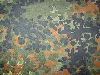 Modern German Flecktarn 1990, developed from a 1938 pattern, is a non-digital pattern which works at different distances.