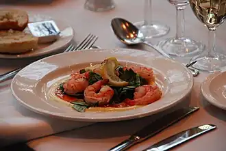 With spinach and saffron cream sauce