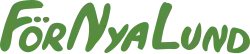 Logo of the party Förnyalund, the logo depicts the party name in green text, stylized as 'FörNyaLund'.
