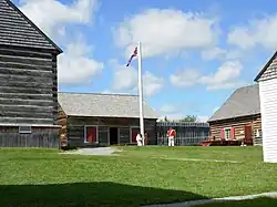 Different buildings at Fort Ingall in the summer of 2007