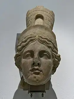 Head of the goddess Fortuna, found at Italica, Italica Archeological Museum