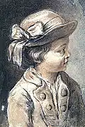 &François Boucher, Portrait of a child with a hat, 18th century