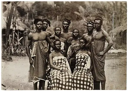 African men and women, Gabon, Batanga, ca. 1870