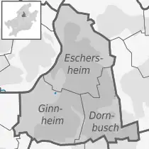 Subdivision of Ortsbezirk Mitte-Nord into Dornbusch, Eschersheim, and Ginnheim