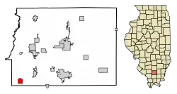 Location of Royalton in Franklin County, Illinois.