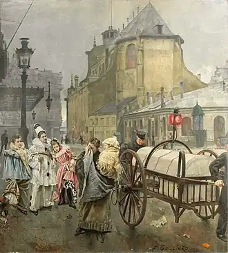 Another rear view of the Temple shortly before demolition, by Gailliard, 1890