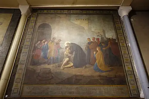 Mural of Saint Martin healing a leper by Henry Lerolle and Felix Ville