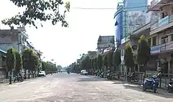 A view of a street to main chowk, Gaighat Bazar from Pipal Chowk