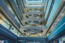 The atrium of the National Library of Latvia