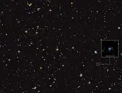 Galaxy JADES-GS-z6 in the GOODS-S field: JADES (NIRCam image) – James Webb Space Telescope[12]