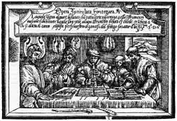 Art from Opera intitulata Fontegara with curved cornett and straight cornett at bottom