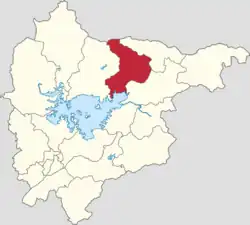 Location of Gaoling Town in Miyun District