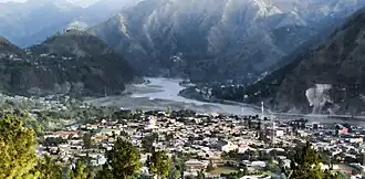 A view of Garhi Habib Khan Jehangiri from Aznali Hills