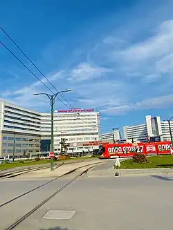 Gaziantep City Hospital and T1 Ibn-i Sina - Gar tram.