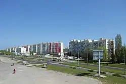 Zaspa-Rozstaje with a part of the former runway in the foreground