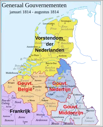 Location of Provisional Government of Belgium (1814–1815)