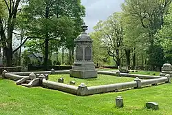 Family gravesite of Nathan A. Cooper at Pleasant Hill Cemetery
