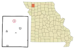 Location of Gentry, Missouri