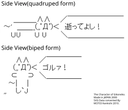 Giko neko (ギコ猫, gikoneko) Posted on 2channel (2ちゃんねる, Nichanneru) in 1999