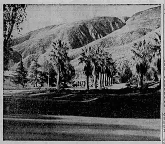 Exterior of Gilman Hot Springs resort in 1958