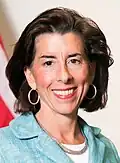 Secretary of Commerce Gina Raimondo from Rhode Island (2021–2025)[32]
