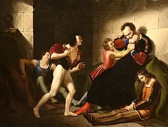 Ugolino with his sons in prison, oil on canvas (c. 1836)