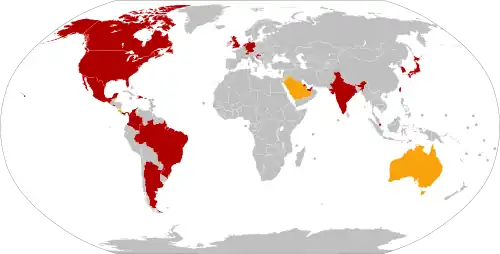 Countries whose citizens are eligible for Global Entry
