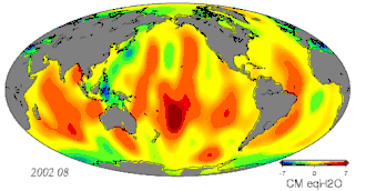 Image 2Global gravity anomaly animation over oceans from the NASA's GRACE (Gravity Recovery and Climate Experiment) (from Geodesy)