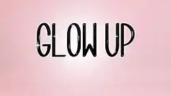 An image with a pink glossy background. The show title is displayed on the center of the image.