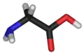 Chemical structure of the amino acid Glycine