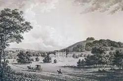 1779 engraving of Godmersham Park, the home of Jane Austen's brother Edward Knight