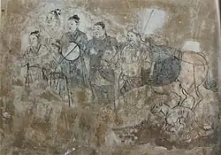 Mural from tomb in Aohan, Liao dynasty
