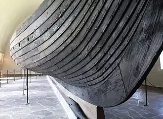 Gokstad ship bow planking