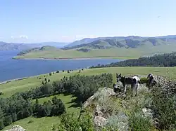 Gora Afanasieva mountain, type site of the Afanasievo culture, Minusinsk Basin.[4]