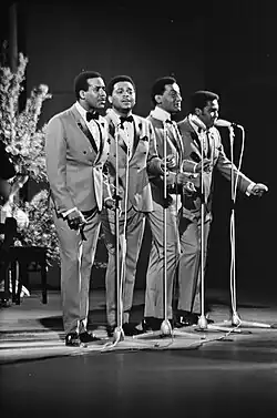 The Four Tops in 1968. From left: Levi Stubbs, Renaldo "Obie" Benson, Abdul "Duke" Fakir, and Lawrence Payton.