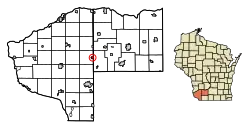 Location of Livingston in Grant County, Wisconsin.