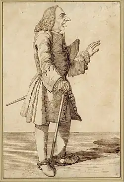Caricature of Giovanni Vincenzo Gravina