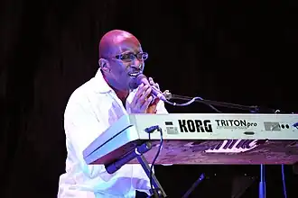 Phillinganes performing with Herbie Hancock in 2010