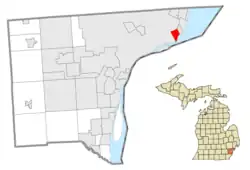 Location in Wayne County