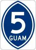Guam Highway 5 marker