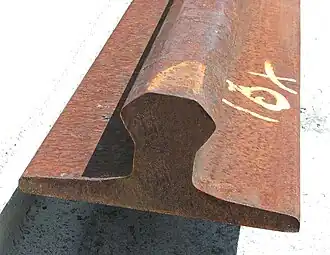 Translohr system guide rail cross-section